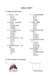 English worksheet: ability 