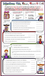 English Worksheet: This, Those, These & That