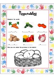 Vegetables - Complete the words 