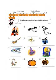 English Worksheet: Halloween 