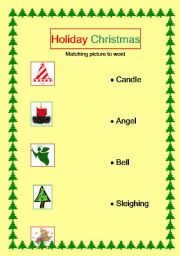 English worksheet: Holiday christmas 