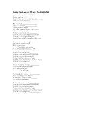 English Worksheet: Lucky-Jason Mraz & Colbie Caillat