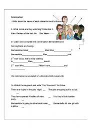 English Worksheet: the big bang theory video lesson 