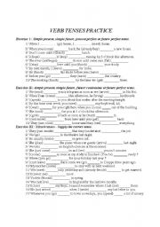 Verb tense test