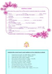 English Worksheet: adjectives vs adverbs