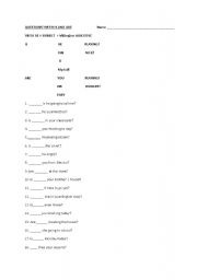 English Worksheet: Question