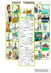 English Worksheet: past with pictures