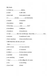 English worksheet: mixed tense exercises