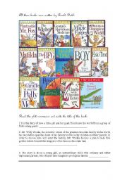 English Worksheet: Roald Dahls Children books