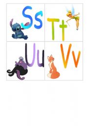 English Worksheet: Alphabet with Disney (Part 3) 