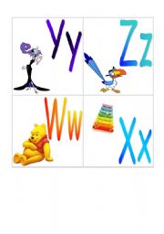 English Worksheet: Alphabet with Disney (Part4)