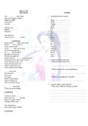 English Worksheet: Lets sing with Katy Perry