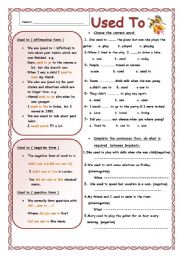 English Worksheet: Used To