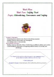 English Worksheet: safety first lesson plan