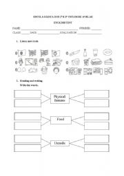 English worksheet: food