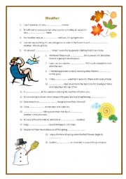 English Worksheet: Weather