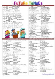 English Worksheet: Future tenses