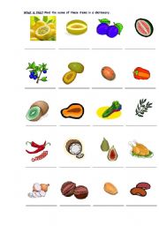 English Worksheet: Food