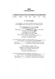 English Worksheet: Abba - Dancing Queen