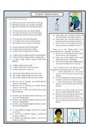 English Worksheet: Grammar revision worksheet