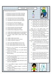 Grammar revision worksheet