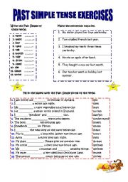 English Worksheet: past simple tense