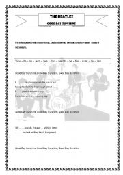 English worksheet: Simple Present Tense Song Activity