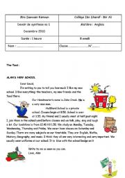 English Worksheet: test