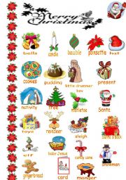 English Worksheet: Christmas pictionary