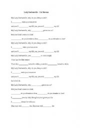 English worksheet: cat stevens-my lady