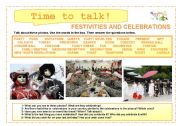 English Worksheet: Time to talk (10): Festivities and celebrations