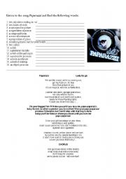 English worksheet: Paparazzi - Lady Gaga