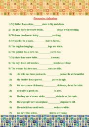 English Worksheet: Possessive Adjectives.