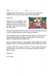 English Worksheet: capitalizaton and puncuation