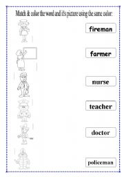 English worksheet: jobs