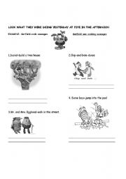 English Worksheet: PAST CONTINUOUS-WHEN-WHILE