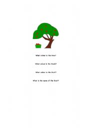 English Worksheet: Name the Colours