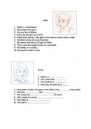 English Worksheet: emily