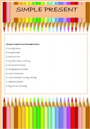 English Worksheet: Simple Present