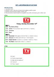 English Worksheet: KET- LIKE SPEAKING SITUATIONS I