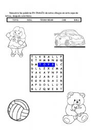 English Worksheet: toys