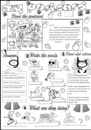 English Worksheet: my postcard