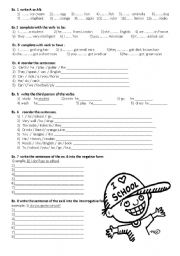 English Worksheet: grammar exercises