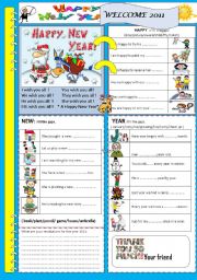 English Worksheet: Happy New Year !