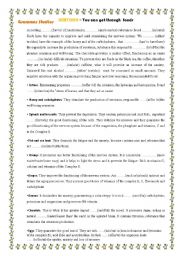 English Worksheet: SERETONIN - through foods