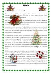 English Worksheet: Christmas Day 