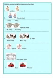 English Worksheet: comparative