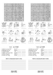 English Worksheet: verb puzzle