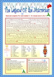 English Worksheet: THE LEGEND OF THE NUTCRACKER.