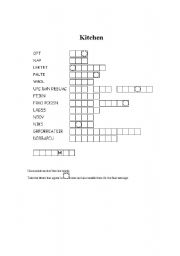 English Worksheet: In the kitchen